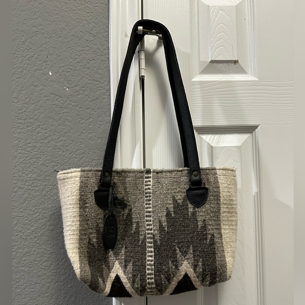 MZ wool Aztec western boho handmade bag